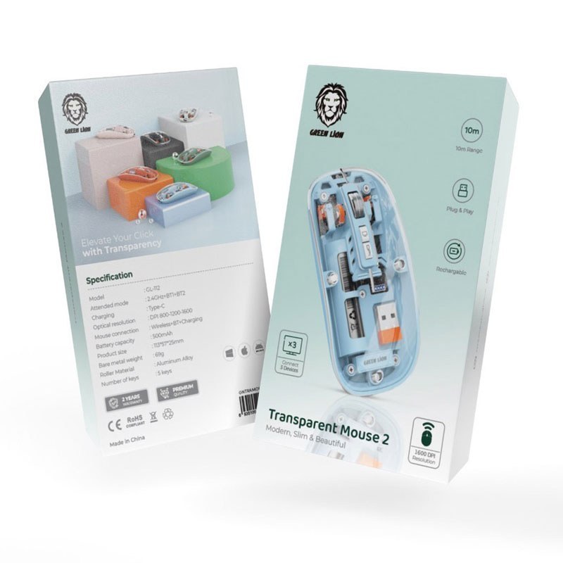 موس GREEN TRANSPARENT MOUSE 2