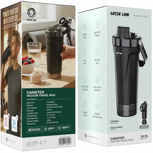 ماگ وکیوم گرین لاین - Green Lion Canister Vacuum Tumbler