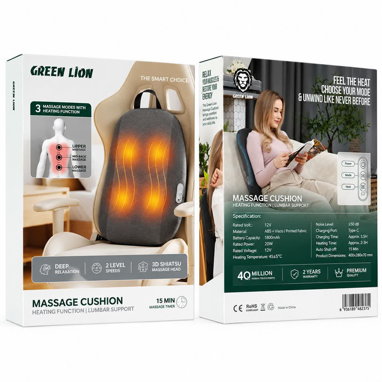 ماساژور بالشتی گرین لاین مدل GL-MG37 با گرمایش