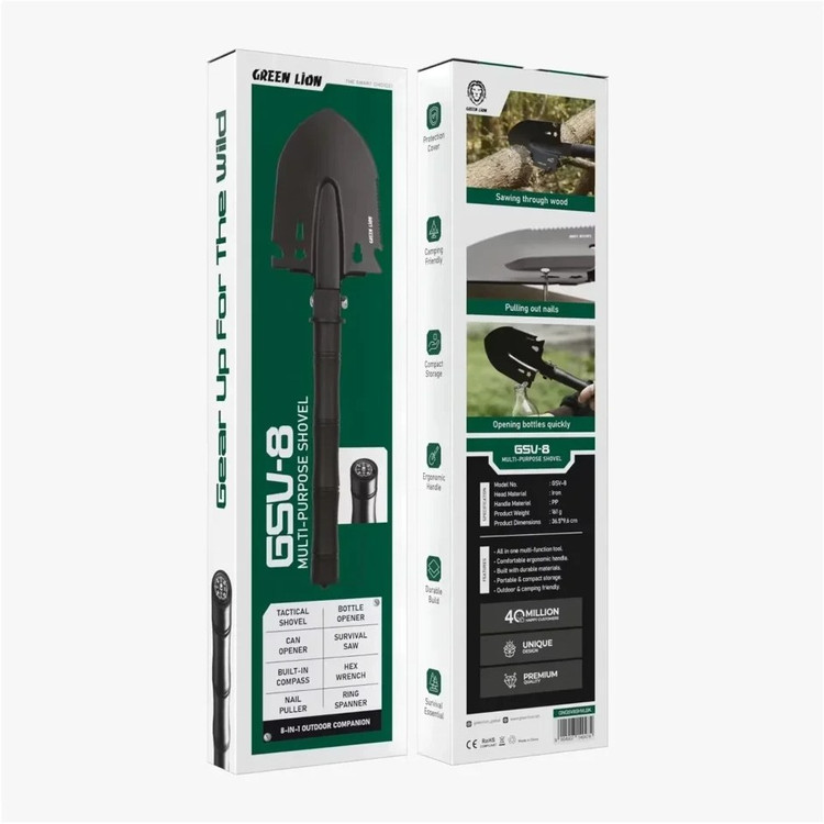بیلچه مینی و چندمنظوره GSV-8 گرین لاین | ابزار کاربردی برای کمپینگ و فضای باز