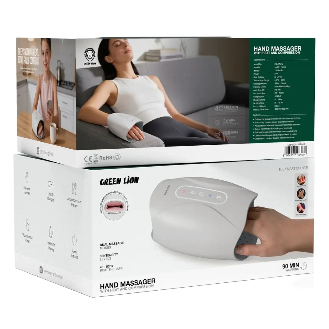 ماساژور دستی با قابلیت گرمایش و کمپرس | Green Lion Hand Massager