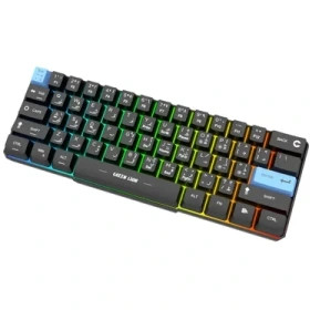 کیبورد گیمینگ سیمدار Green Lion GKM-60 | نورپردازی رنگینکمانی و طراحی جمعوجور